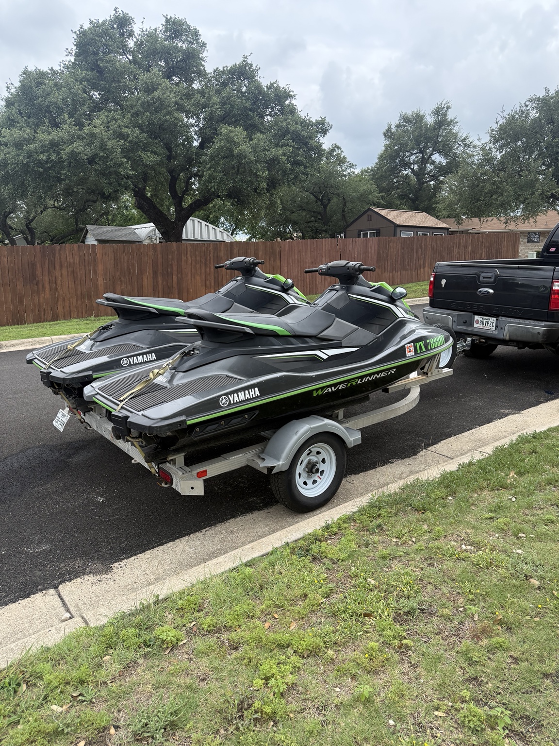 Yamaha WaveRunner pair on trailer